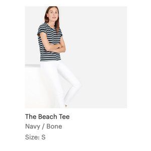 Everlane Striped Short Sleeve Asymmetrical T-shirt - SMALL